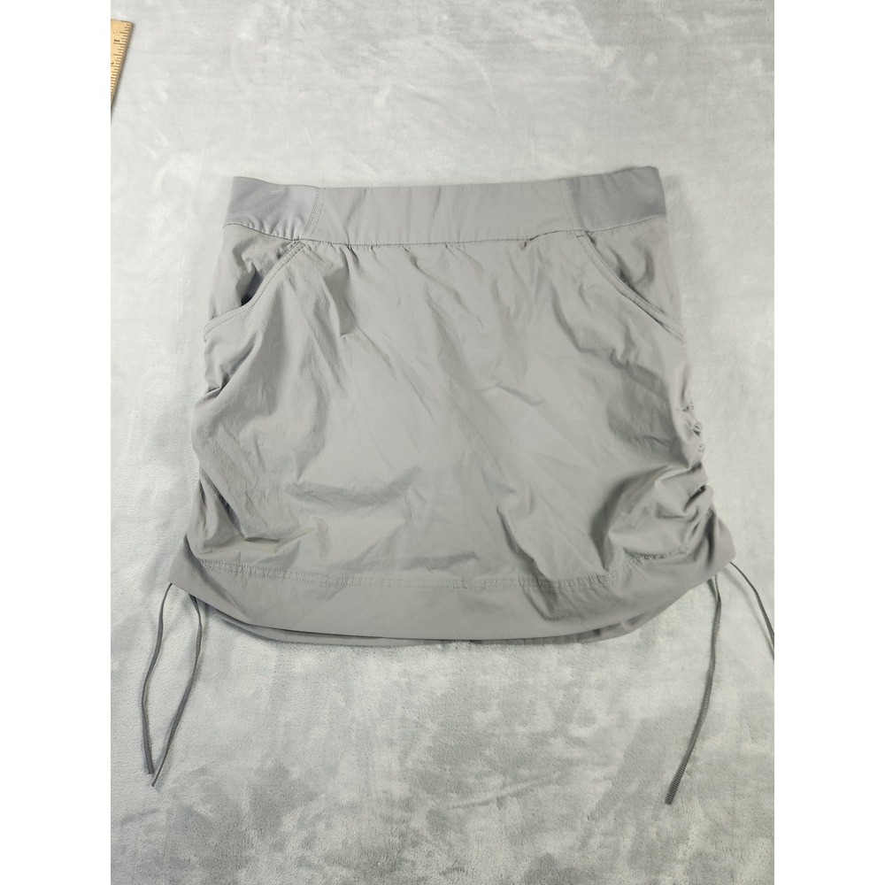 Columbia Women's Grey Cinch Sides Athletic Skort Skirt Size L Large